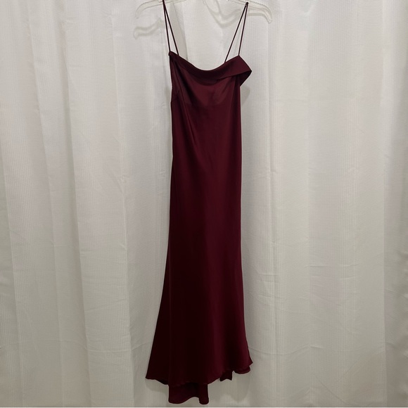 Astr The Label Cowl Slip Midi Dress Wine Size Medium - Picture 2 of 16